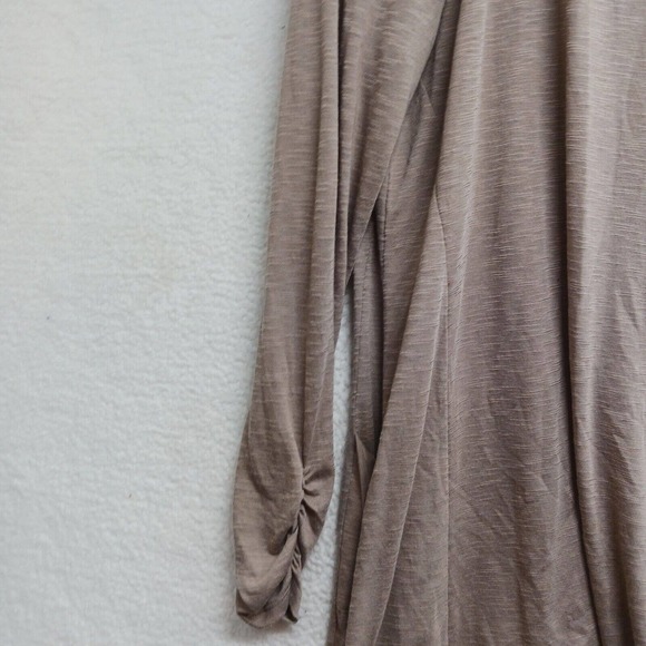 CATO Women's XL‎ Stretchy Comfy Cowl Neck Tunic Shirt Front Pockets Brown - Picture 8 of 13